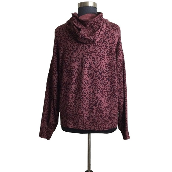 ATHLETA Balance Hoodie Ocelot Spot Twany Rose Sweatshirt Plus Size Nwot - Picture 11 of 14